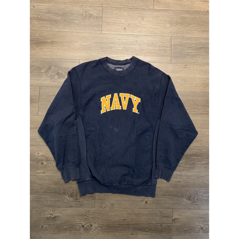 Vintage Steve and Barrys NAVY Sweatshirt Naval Academy Men’s M Reverse Weave Y2K